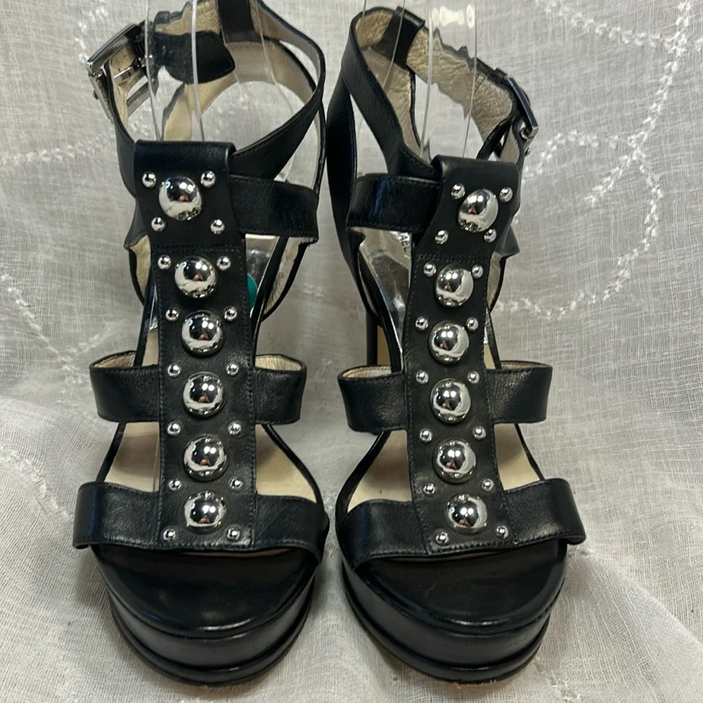 Michael Kors soft leather studded platform heels